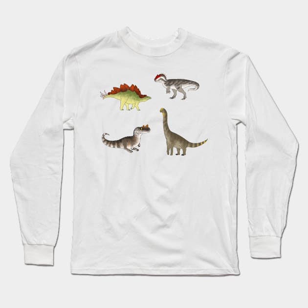 Morrison Formation Pack Long Sleeve T-Shirt by saradrawspaleo